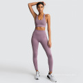 Women Sports Fitness Clothing Casual Sport Wear 2 Piece Workout Set tracksuit Women Seamless leggings Gym Yoga wear suit